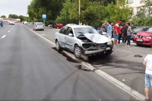 Accident auto in Turnu-Magurele, cartierul Catanga.