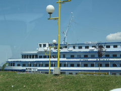 nava pasager din ucraina acostata in gara fluviala tulcea