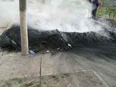 Cauciucuri incendiate Lasatul Secului