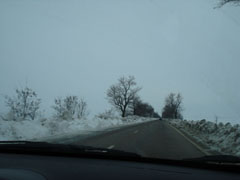 Intrare Turnu Magurele (iarna)