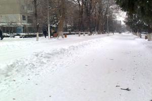 Turnu-Magurele, un oras fara apa dar cu zapada