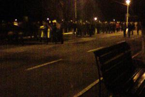 Protestatarii se deplaseaza pe Bulevardul Independentei