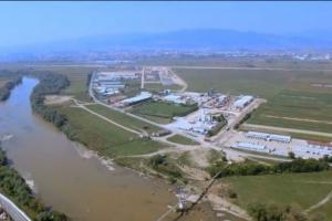 Vedere aeriană a zonei industriale din Ciugud.